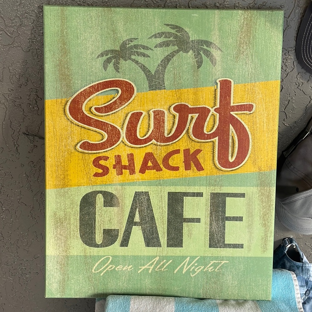 Surf Shack Cafe Sign